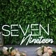 Seven Nineteen White Neon Sign