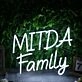 Mitda Family White Neon Sign