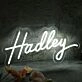 Hadley White Neon Sign