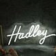 Hadley White Neon Sign