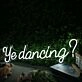 Ye Dancing White Neon Sign