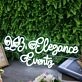 Love Elegance Events White Neon Sign
