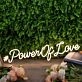Power of Love Yellow Neon Sign