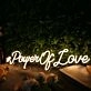 Power of Love Yellow Neon Sign