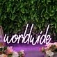 Worldwide Purple Neon Sign