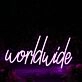 Worldwide Purple Neon Sign
