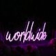Worldwide Purple Neon Sign