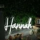 Hannah White Neon Sign