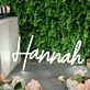 Hannah White Neon Sign