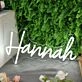 Hannah White Neon Sign
