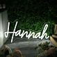 Hannah White Neon Sign
