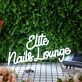 Elite Nails Lounge White Neon Sign