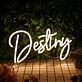 Destiny Yellow Neon Sign