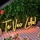 Te Veo Lola Orange Neon Sign