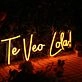 Te Veo Lola Orange Neon Sign