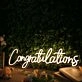 Congratulations Yellow Custom Neon Sign