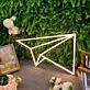 Paper Plane Yellow Neon Sign