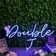Double J Blue Neon Sign