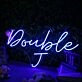 Double J Blue Neon Sign