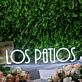 Los Patios White Neon Sign
