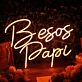 Besos Papi Orange Neon Sign