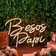 Besos Papi Orange Neon Sign