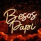 Besos Papi Orange Neon Sign
