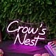 Crow's Nest Purple Neon Sign