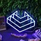 3D Pattern Blue Custom Neon Sign