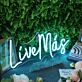 Live Mas Blue Neon Sign