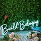 Build Belonging Blue Neon Sign