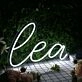 Lea White Neon Sign