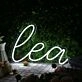 Lea White Neon Sign