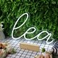 Lea White Neon Sign