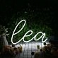 Lea White Neon Sign