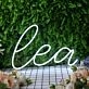 Lea White Neon Sign