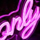 Bad Bitches Only Purple Neon Sign