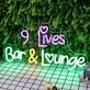 9 Lives Bar And Lounge Custom Neon Sign