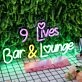 9 Lives Bar And Lounge Custom Neon Sign