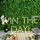 Win The Day yellow Custom Neon Sign