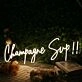 Champagne Sup Yellow Neon Sign