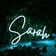 Sarah Blue Neon Sign