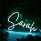 Sarah Blue Neon Sign