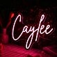 Caylee Red Neon Sign