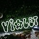 Violet White Custom Neon Sign