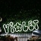 Violet White Custom Neon Sign