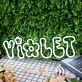 Violet White Custom Neon Sign