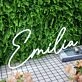 Emilia Name White Neon Sign