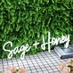 Sage Honey White Neon Sign