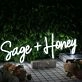 Sage Honey White Neon Sign